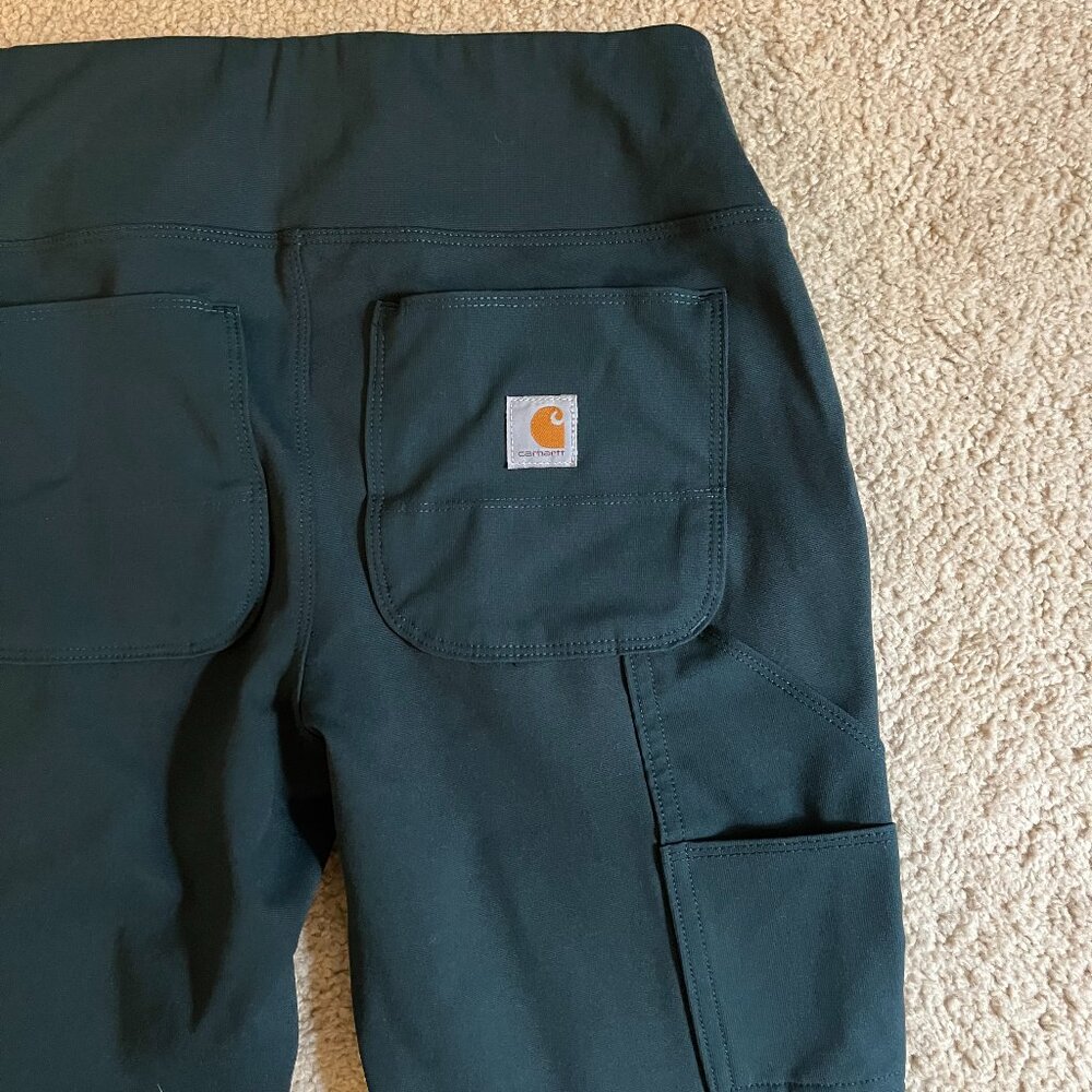 Carhartt *Force* Utility Knit Legging | Ink Green | XS Short (0/2) | Mid-Rise - Picture 8 of 13